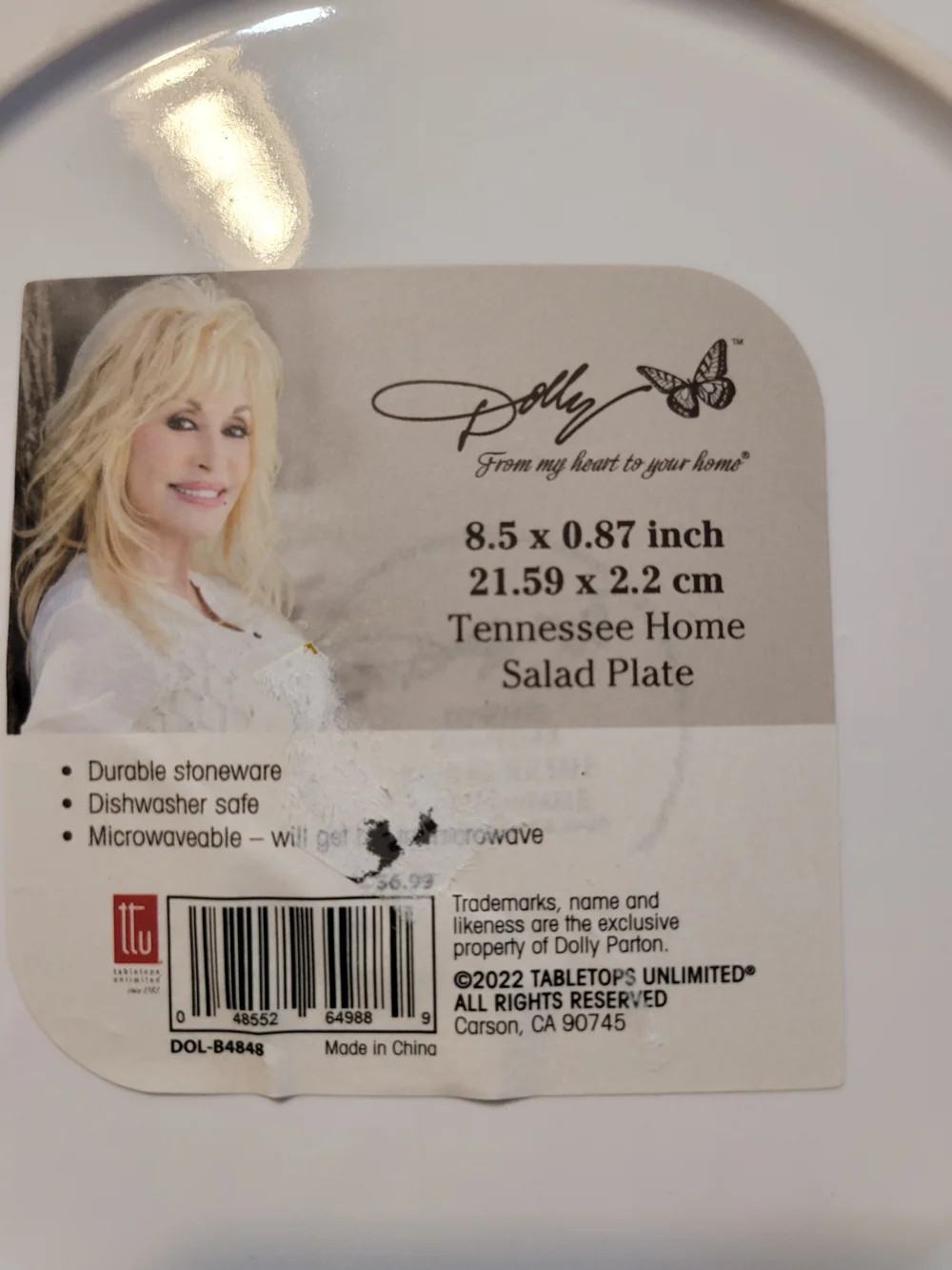 Dolly Parton Tennessee Home Pitcher, Plates, & Spoon Set